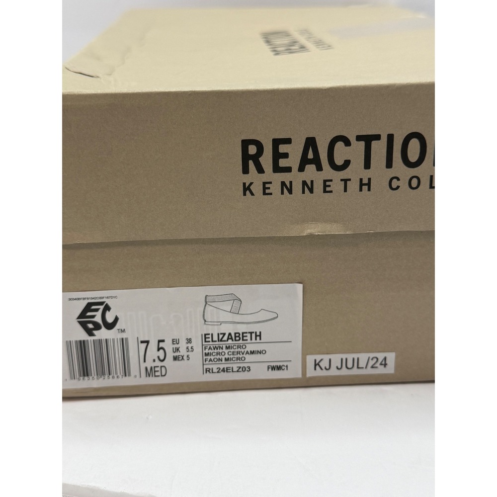 Kenneth Cole Reaction Women's Elizabeth Ballet Flats Fawn Size 7.5M NWT and BOX - Picture 10 of 10